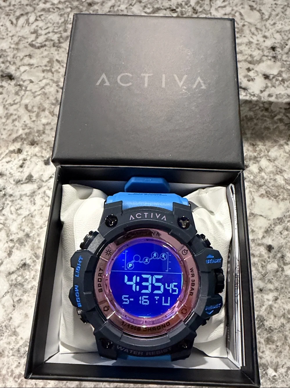 Activa X Invicta 50mm Digital Watch Blue ACW8082-011 New